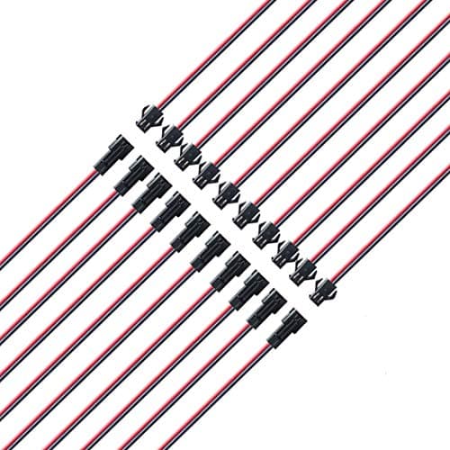 ピン SM コネクター 15cm ワイヤケーブル 延長コード 10個メス10個オス 単色5050 358 5630 EDテープライト ストリ