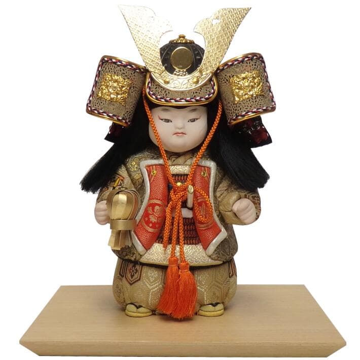 【木目込み人形】【木目込人形材料キット】【五月人形】輝き金白木台飾り