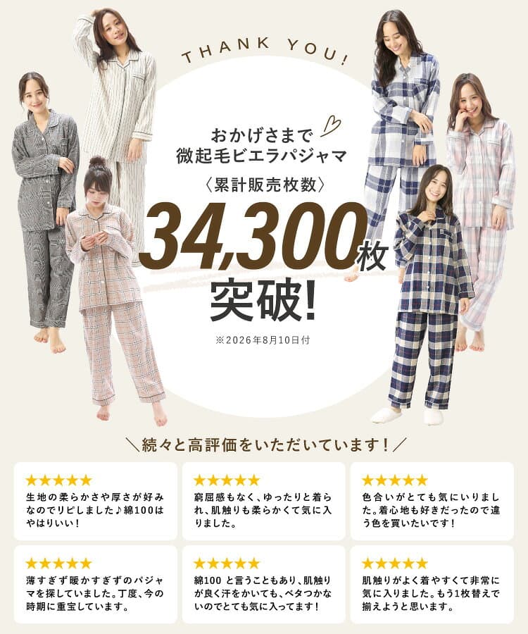 ＼200円OFFクーポン対象／ 【ギフト可】パジャマ レディース 綿100％ 長袖 前開き 秋 かわいい 薄手 ビエラ ルームウェア 可愛い チェック ストライプ テーラー襟 母の日 ギフト 微起毛 入院 春 Roomsuppli ルームサプリ M L LL 2L サイズ 73310 圧縮 thumbnail 3
