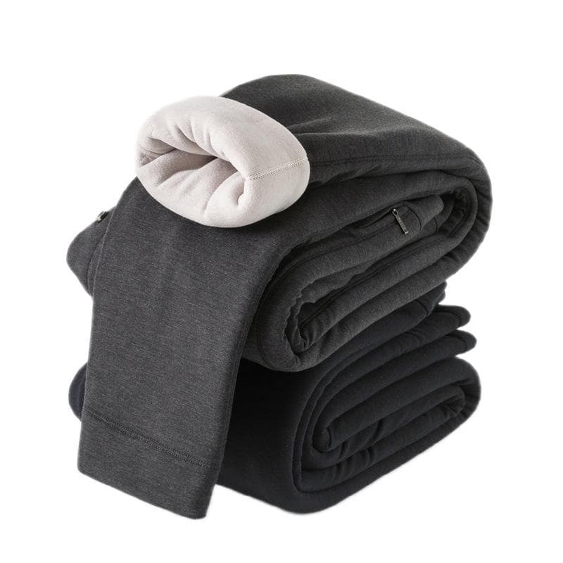 ズボン下 男性用 厚手 裏起毛 三層構造 ウエストウォーマー あったかインナー 防寒 保温 吸湿 発熱 L XL XXL XXXL ブラック ダークグレー