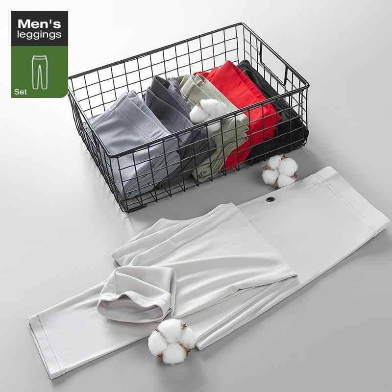 メンズ 秋パンツ レギンス モダール あったか インナー 男性用 スパッツ 無地 厚手 L XL 2XL 3XL ブラック グレー カーキ ネイビー グリーン レッド