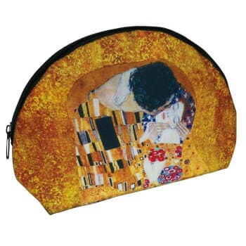 （同梱不可） ユーパワー 名画マルチポーチ クリムト「ザ・キス」 AU-00809 名画が大胆にデザインされ使うたびに気分が上がります