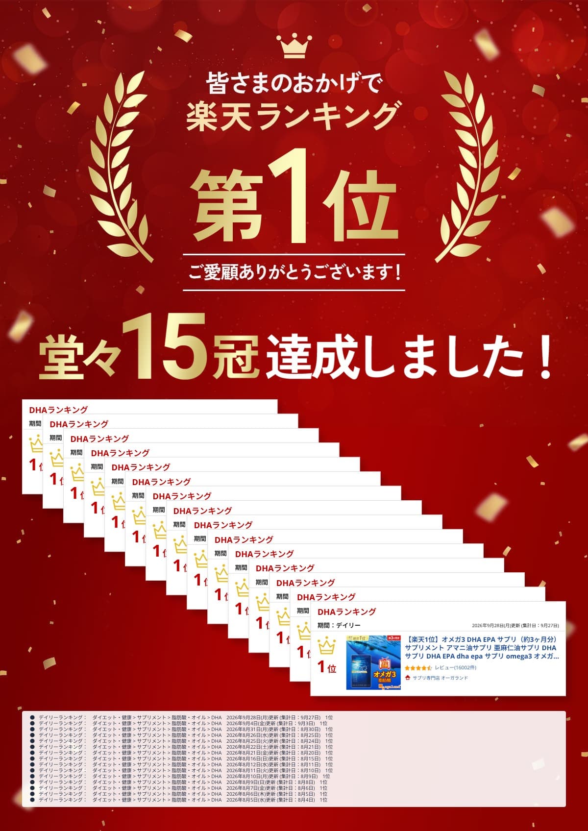 【楽天1位】オメガ3 DHA EPA サプリ（約3ヶ月分） サプリメント アマニ油サプリ 亜麻仁油サプリ DHAサプリ DHA EPA dha epa サプリ omega3 オメガ脂肪酸 魚油 ダイエット オメガ3脂肪酸 子供 サプリメント ポイント消化 送料無料 オーガランド thumbnail 2