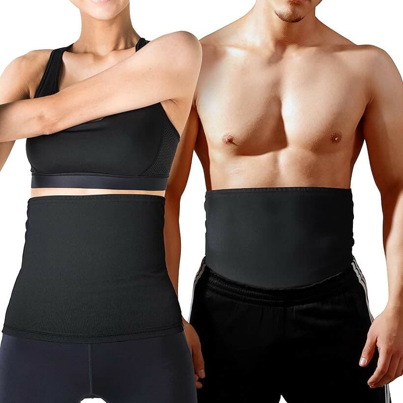 腹巻 ダイエット 発汗ベルト 着圧 腹圧 ウエストベルト サウナベルト コルセット メンズ レディース (ブラック, M)