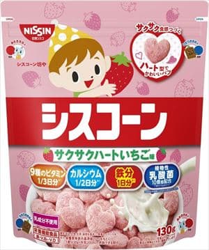 送料無料 日清シスコ シスコーン サクサクハートいちご味 130g×32袋