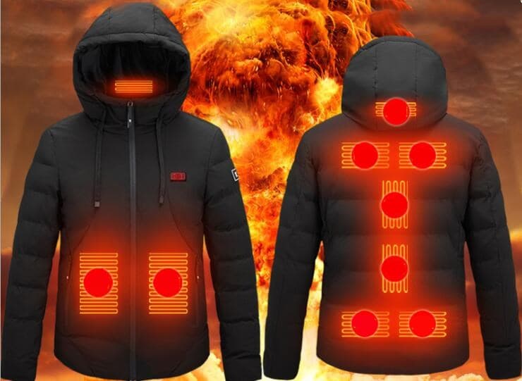 【楽天2位獲得】高品質 品質改善版 ヒータージャケット 9ヶ所加熱 電熱ジャケット ヒーター内蔵 温度3段階調整 作業着 ホット s USB充電式 加熱突撃衣 電熱ウェア メンズ レディース 知能発熱ダウンジャケット 発熱コート 腹部 背中 首 ヒーター 洗濯可能 冷え性対策 thumbnail 2