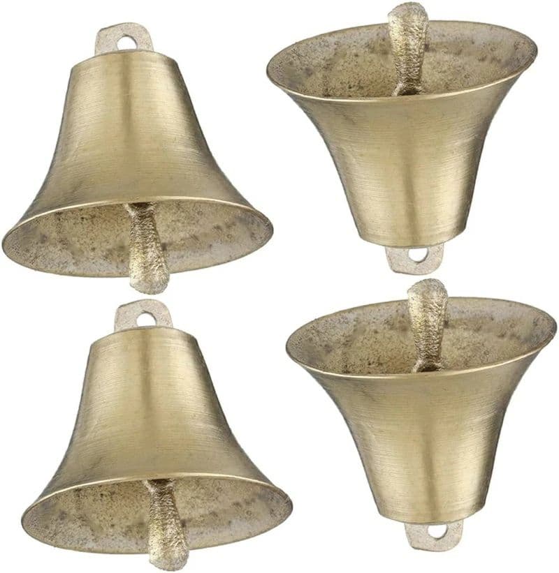 放牧 ベル 農場 牛 ティンクルベル 首輪用 ドアベル ヴィンテージ クリスマス カウベル 4個