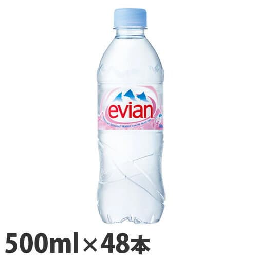 エビアン evian ミネラルウォーター 500ml×48本 ペットボトル [ ペットボトル 水・ソフトドリンク 水・ミネラルウォーター ]『送料無料（一部地域除く）』