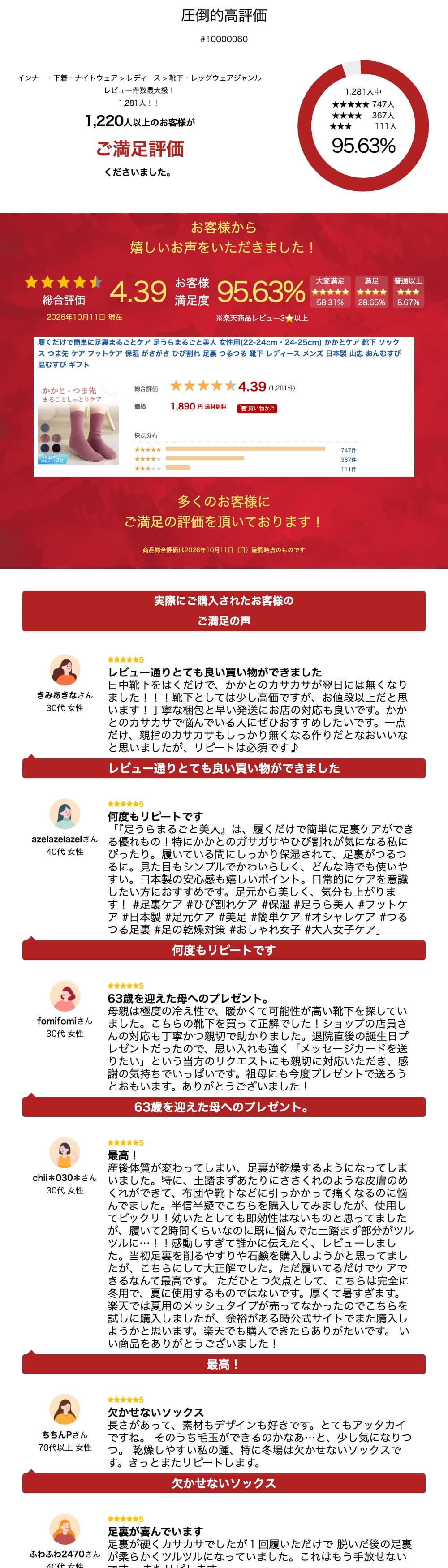 履くだけで簡単に足裏まるごとケア 足うらまるごと美人 女性用(22-24cm・24-25cm) かかとケア 靴下 ソックス つま先 ケア フットケア 保湿 がさがさ ひび割れ 足裏 つるつる 靴下 レディース メンズ 日本製 山忠 おんむすび 温むすび ギフト thumbnail 3