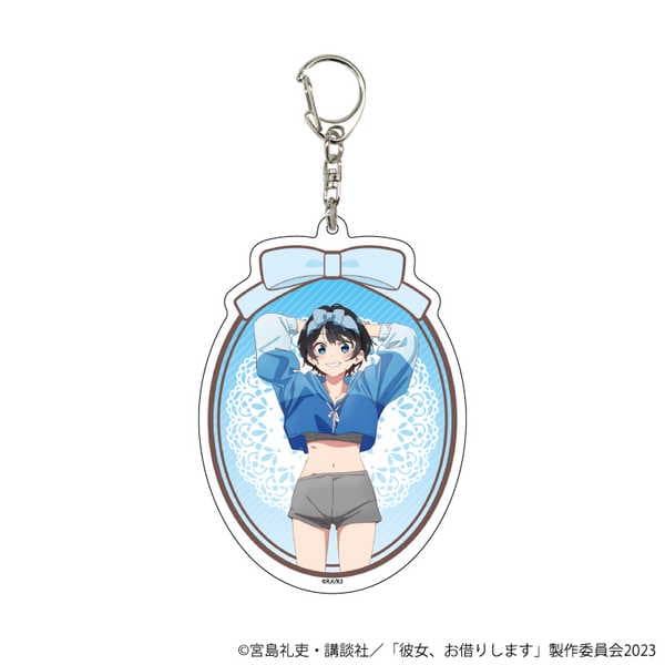 彼女、お借りします デカアクリルキーホルダー 15 瑠夏 へそチラver. 描き下ろしイラスト【予約 再販 4月未定 発売予定】