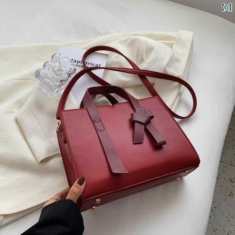 レディース バッグ 普段使い 夏 大容量 通勤 トート 赤 ブライダル ハンド