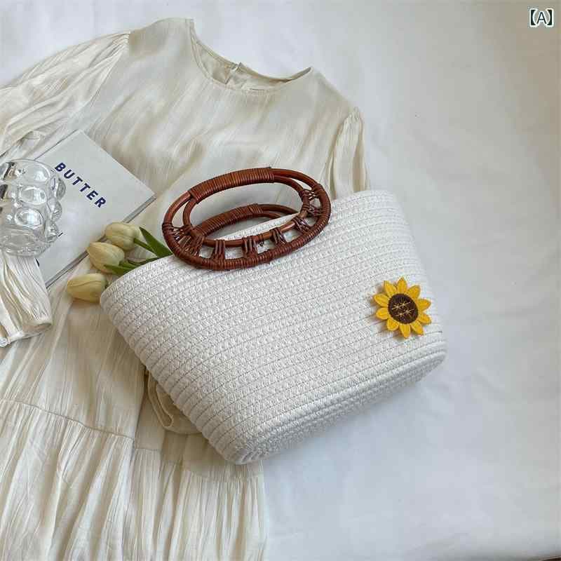 レディース バッグ 普段使い 秋冬 大容量 通勤 ポータブル 織 カーキ ビーチ