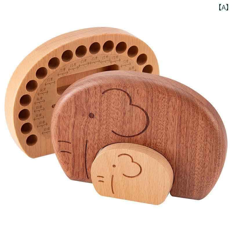 乳歯収納ボックス 男の子 女の子 木製 記念ケース 胎毛保存 赤ちゃん おもちゃ 収納 かわいい 子供用 ギフト アイテム 象モチーフ