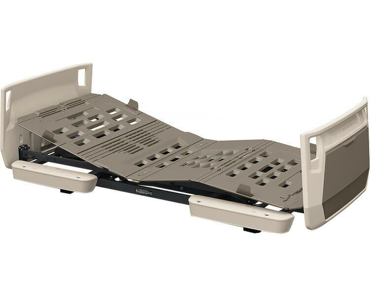 ●電動ベッド 介護ベッド 高齢者 楽匠プラス 多機能 2モーション X脚タイプ 91cm幅 オプション受：モスグリーン ボード：グレージュ KQ-A4313 パラマウントベッド │ 介護用品 在宅介護 高齢者 ベッド