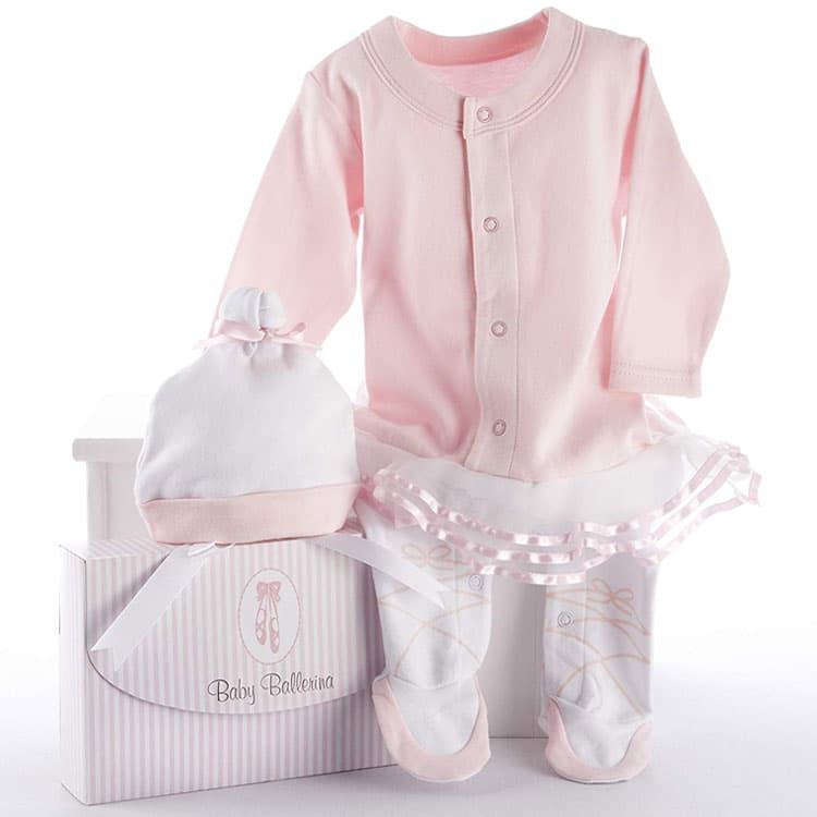 【2/4 20:00-15 23:59◆POINT10倍】レターパック(プラス)送料無料/ ベビーアスペン ベビー バレリーナ ロンパース 0-6ヶ月 ギフトセット 女の子 出産祝い 赤ちゃん 寝相アート 年賀状 babyaspen