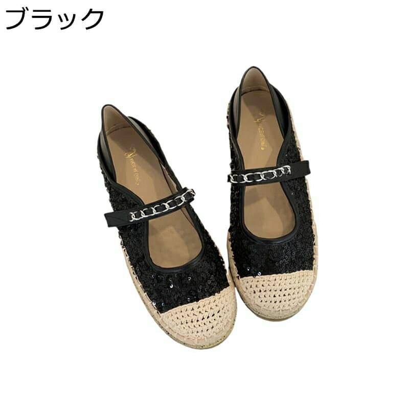 エスパドリーユ レディース 亜麻 ローファー 夏用 スパンコール ストラップ付 ジュートソール ローカット 蒸れない 防滑 柔らかい エスニック おしゃれ フラット 履き心地いい カジュアル 通勤