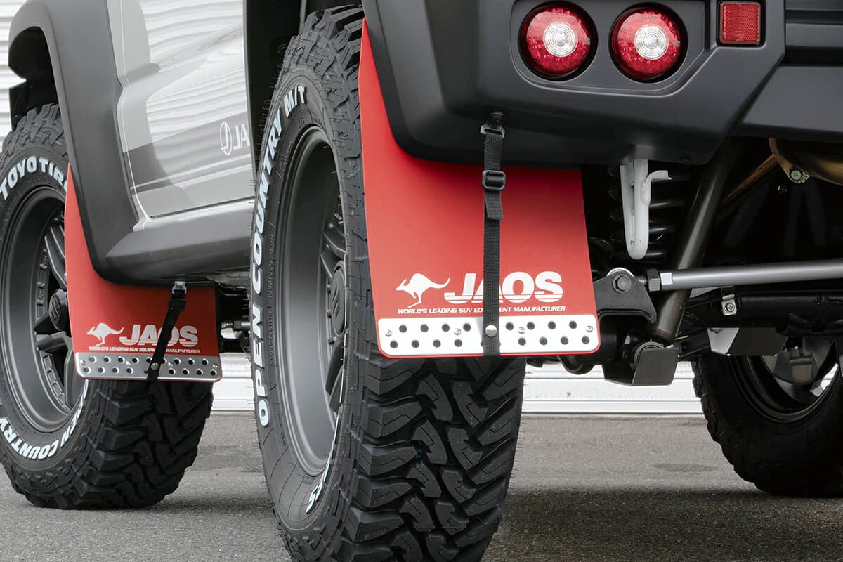 JAOS マッドガード V リヤセット レッド スポーツカウル用 ジムニー JB74系MUD GUARD3 RED REAR JIMNY SIERRA JB74 18+ FOR SPORTS COWL