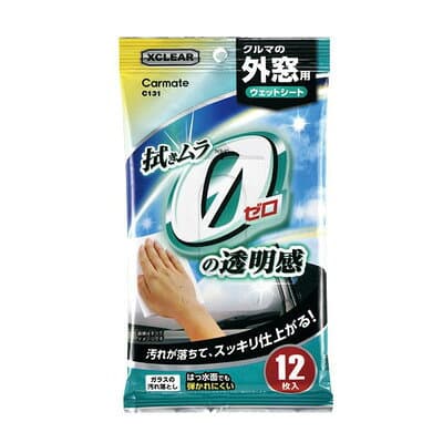 カーメイト エクスクリア 外窓用ウェットシート C131 洗車・クリーニング用品 バイク用品 カー用品 お手入れ 拭きムラ防止処方 撥水面対応