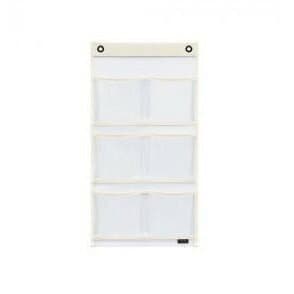 日本製 SAKI(サキ) ウォールポケット マチ付・ポストカード(6P) W-474　OW・オフホワイト【お寄せ品、返品キャンセル不可。欠品終売時連絡あり】