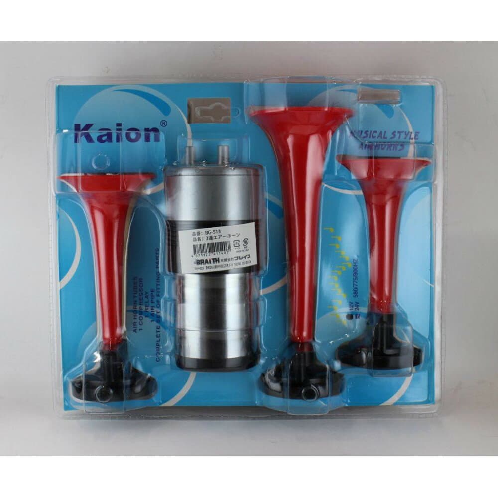 3連エアーホーン 12V BG-513【お寄せ品、返品キャンセル不可。欠品終売時連絡あり】