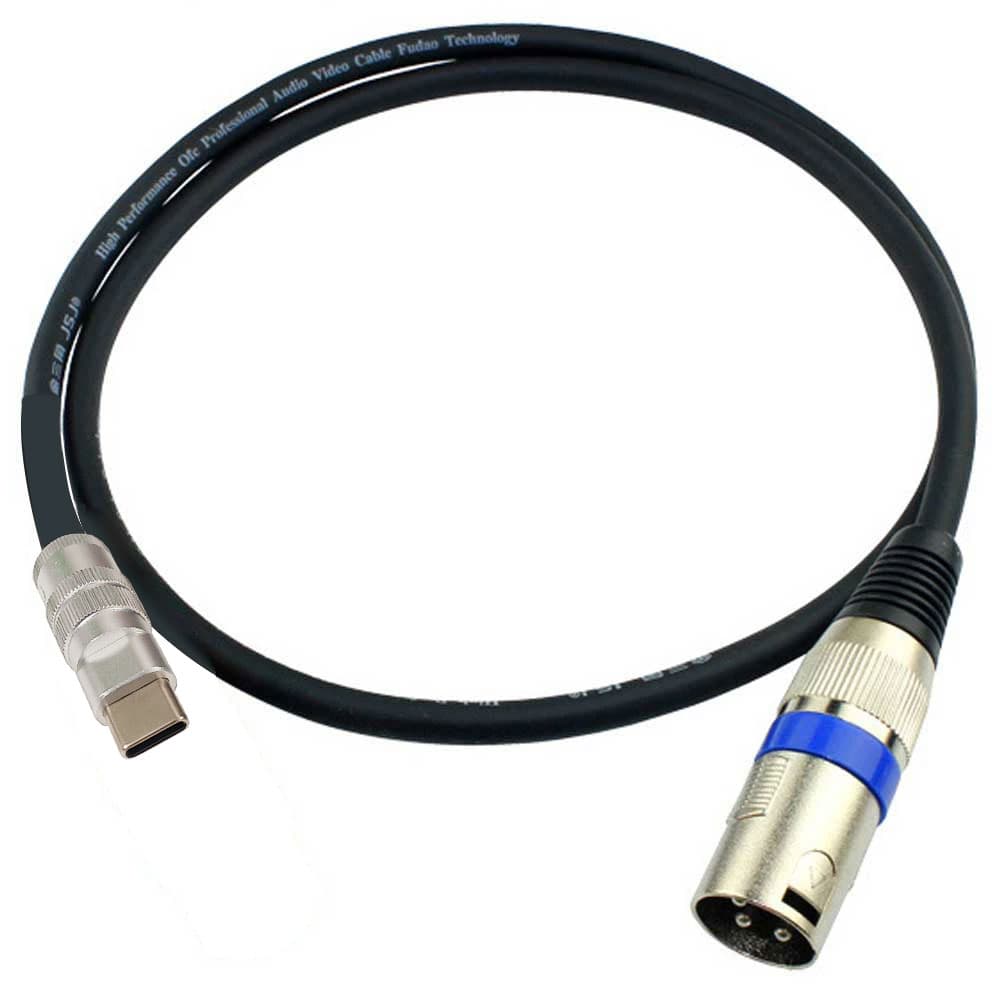 USB Cマイク3ピンXLRケーブル2M TYPE-C-XLRレコーディングケーブル93dB低ノイズスタジオ XLRバランス接続マイクレコーディングコンデンサーマイク AVアンプ スピーカー その他のレコーディング機器 プラグアンドプレイ 断線しにくい 導体 柔軟【送料無料】