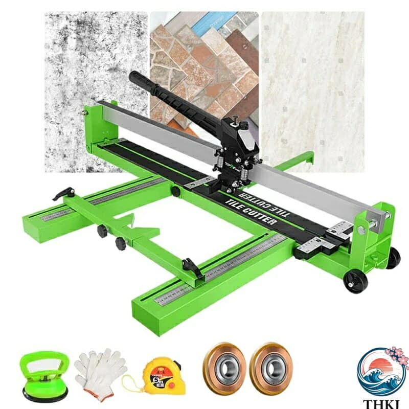 【全品2点で5%OFF】タイルカッター 800MM 手動タイル切断機 赤外線ガイドレール 磁器タイルカッター タイルカッティングマシン 精密切断磁器セラミック床タイル用 高精度 高効率 操作簡単(マシン+2カッターホイール+ツールキット)