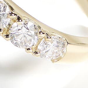 リング ダイヤモンド レディース 指輪 リング エタニティ ダイヤモンドリング 18k 1.00ct 指輪 ダイヤモンド ハーフエタニティリング 一文字 シンプル リング 普段使い 人気 定番 4月 誕生石 重ねづけ K18YG K18WG K18PG イエロー ホワイト ピンク 自分へのご褒美 thumbnail 2