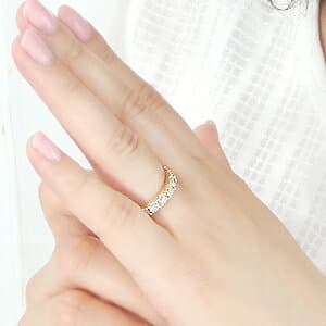 リング ダイヤモンド レディース 指輪 リング エタニティ ダイヤモンドリング 18k 1.00ct 指輪 ダイヤモンド ハーフエタニティリング 一文字 シンプル リング 普段使い 人気 定番 4月 誕生石 重ねづけ K18YG K18WG K18PG イエロー ホワイト ピンク 自分へのご褒美 thumbnail 3