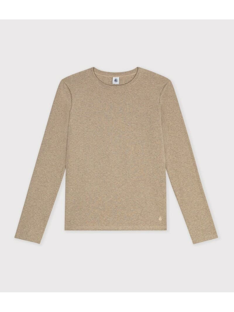 クルーネック長袖Tシャツ PETIT BATEAU プチバトー トップス カットソー・Tシャツ ベージュ【送料無料】[Rakuten Fashion]