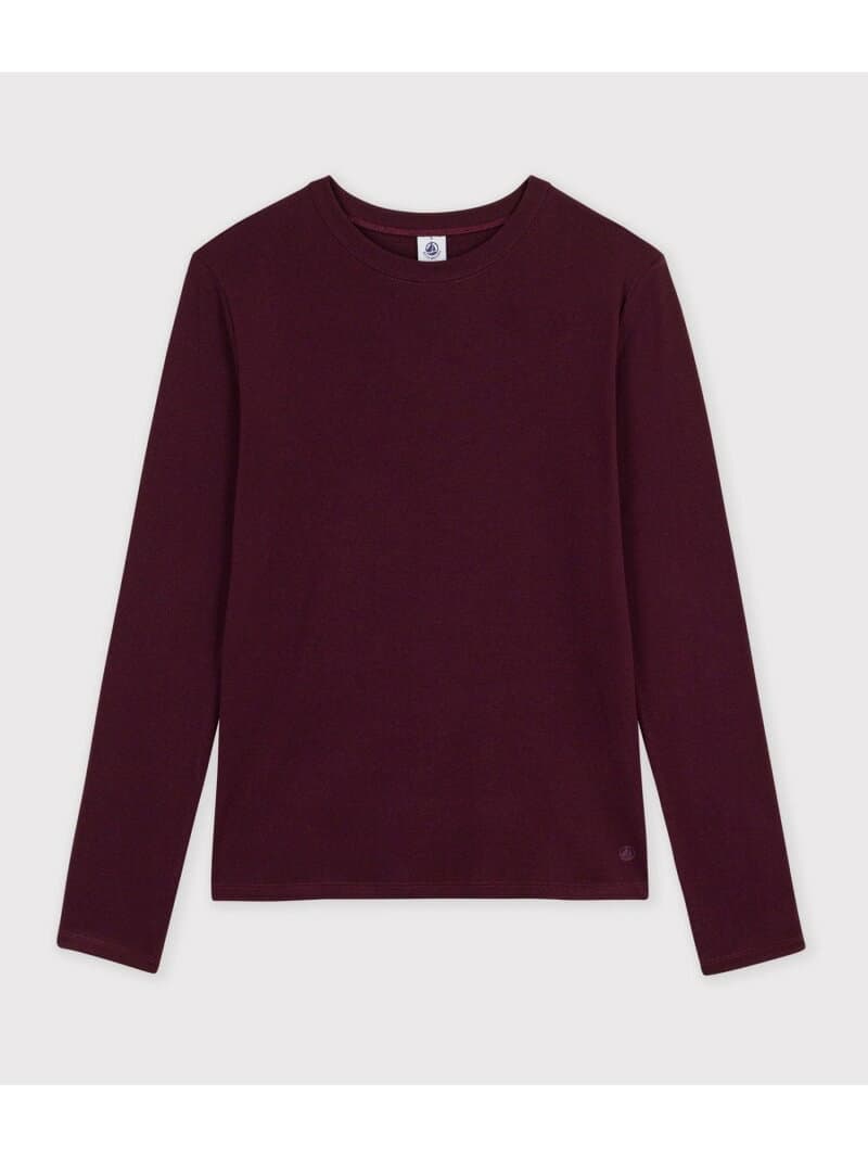 クルーネック長袖Tシャツ PETIT BATEAU プチバトー トップス カットソー・Tシャツ ピンク ブルー レッド【送料無料】[Rakuten Fashion]