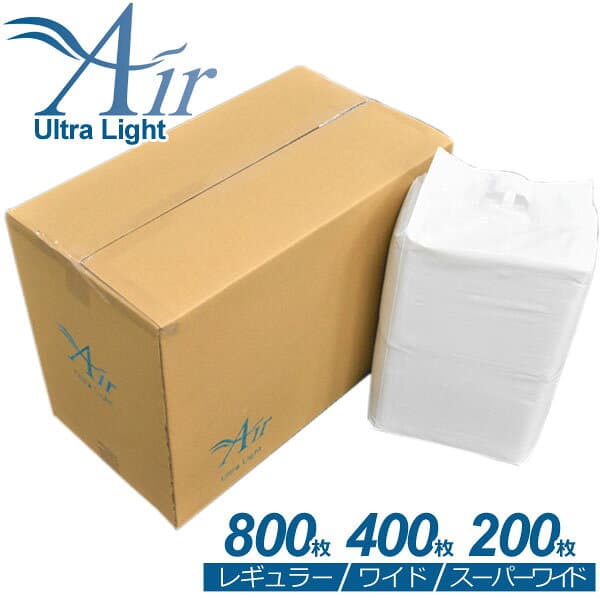 [10/9 8:59までSALE価格] ペットシーツ Air Ultra Light シート レギュラー 800枚 ワイド 400枚 スーパーワイド 200 超薄型 業務用 ケース ペット 犬 猫 うさぎ 小動物 ペットシート トイレシーツ トイレシート ペット用 シーツ 吸収 業務