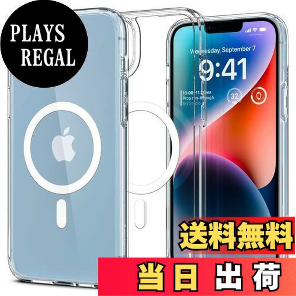 【送料無料】Spigen iPhone14Plus ケース MagSafe対応 マグネット搭載 黄変なし 2重構造 米軍MIL規格取得 耐衝撃 すり傷防止 マグセーフ 適用カバー ワイヤレス充電対応 ウルトラ・ハイブリッド マグフィット ACS04902 (ホワイト)