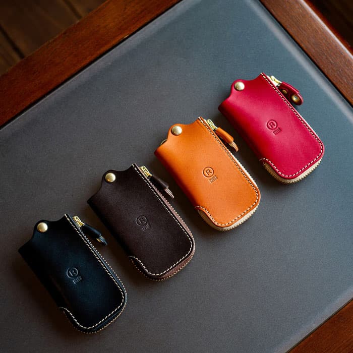 キーケース スマートキーケース メンズ レディース 本革 栃木レザー 名入れ スマートキー キー キーホルダー 革 父の日 ファスナー ブランド ポルコロッソ 日本製 車の鍵が入る レザー 誕生日 男性 女性 プレゼント ペア 革婚式 結婚記念日 夫 還暦祝い 母の日 [sokunou] thumbnail 2