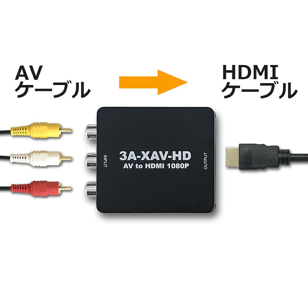 HDMI変換アダプター AV to HDMI 変換器 レトロコレクションケース付 レトロゲーム AV機器対応 レトロコンバーターAV 3Aカンパニー 3A-XAV-HD 【メール便送料無料】 thumbnail 2