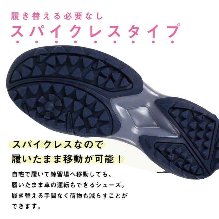 【秋割SALE】フォーセンス ゴルフシューズ レディース スパイクレス ダイヤル式 FOURSENSE FOSN-011L 014L 016L シームレス 軽量 3E 幅広 痛くない 履きやすい 車の運転OK 白 ピンク ネイビー thumbnail 3