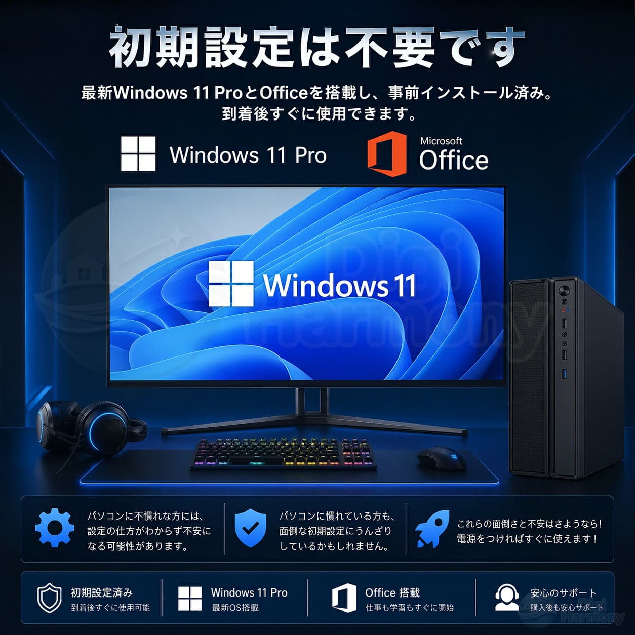 【安心保証・快適性能】デスクトップパソコン パソコン office付き デスクトップPC Windows 11 第13世代Intel Core i5 i7 Bluetooth5.2 メモリ8~16GB SSD 256~1024GB 安い 激安 ゲーム 本体のみ 高スペック 2025 新品 安い 激安 ゲーム 3年保証 thumbnail 2