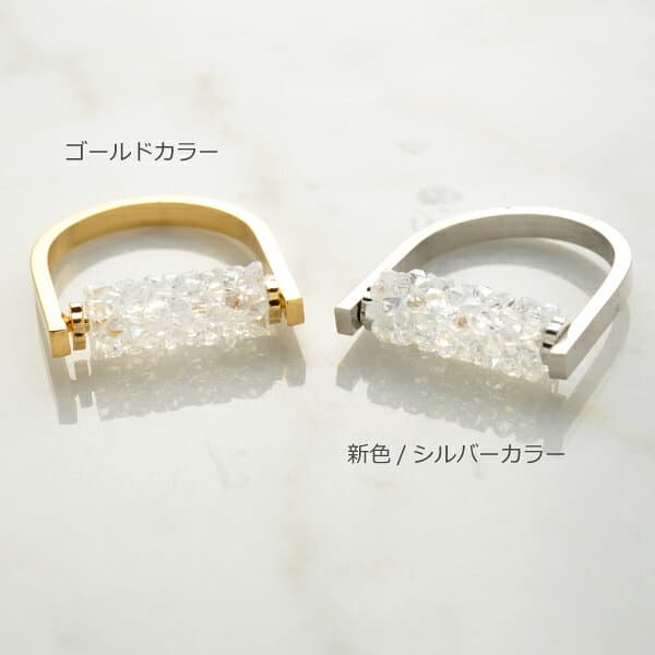 スワロフスキー チューブ リング R-days スワロフスキー SWAROVSKI クリスタル 指輪 U字ゴールド シルバー S M L サイズ ※「ゆうパケット」送料無料 アクセサリー レディース thumbnail 2