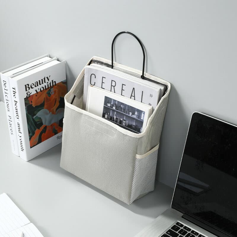 生地壁掛けバッグフックストレージドアオーガナイザーバッグための壁のドア浴室寮キッチン収納ポケットバッグ