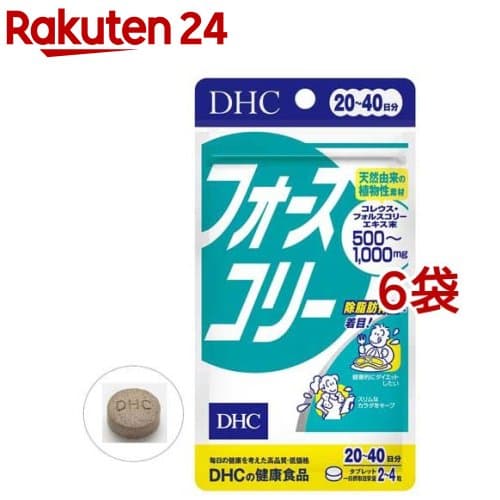 DHC フォースコリー 20日分(80粒*6袋セット)【DHCサプリメント　ダイエット】