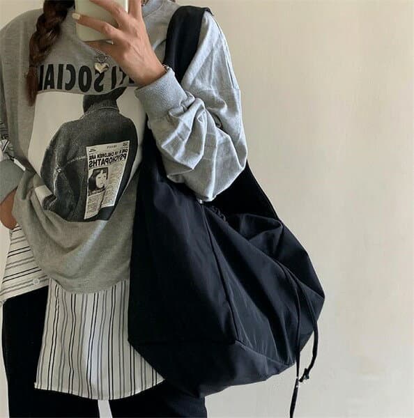 秋も使える 韓国ファッション クロスボディバッグ ナイロンクロスバッグ スーパークール