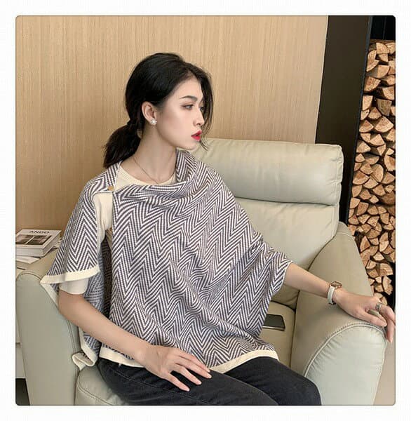 通勤する 秋 エレガント 装飾 スカーフ 頸部プロテクション ボタン オシャレ ストール