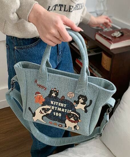 鞄 ショルダーバッグ ハンドバッグ デニム バケツバッグ