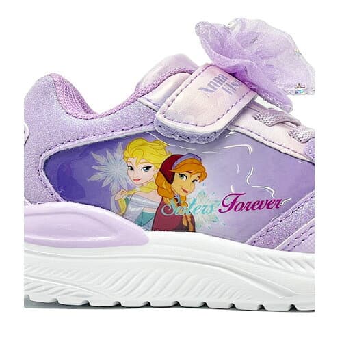 KT【 Disney　アナと雪の女王　リボン　スニーカー　LV　1X508NH】靴　くつ　クツ　シューズ　女児　女の子　子ども　こども　キャラクター　グッズ　アナ雪　ディズニー　アパレル　雑貨　アナ　エルサ　15cm 16cm 17cm 18cm 19cm　アナと　雪の女王　かわいい　プリンセス thumbnail 2