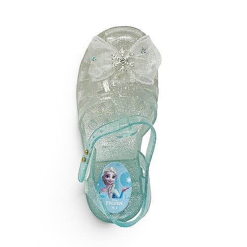KT【Disney　アナと雪の女王　光る　ガラスの靴　エメGR　★エルサ単体　16～19cm 】光る靴　フラッシュ　アパレル　ディズニー　スニーカー　ビーチ　グッズ　バレエ　サンダル　シューズ　靴　くつ　クツ　バレエシューズ　パンプス　ミニー　16cm 17cm 18cm 19cm thumbnail 3