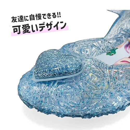 KT【Disney　ディズニー　ラプンツェルA　光る　ガラスの靴　SAX　16～19cm】サンダル　アパレル　ガールズ　　キッズ　シューズ　キャラクター　靴　くつ　クツ　シューズ　スニーカー　光る靴　点滅　フラッシュ　プリンセス　ビーチ　グッズ　バレエサンダル　パンプス thumbnail 3