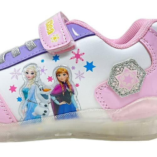 New【光る靴　Disney　ディズニー　アナと雪の女王　光る　靴　023 】グッズ　エルサ　女児　女の子　子ども　こども　靴　キャラクター　シューズ　かわいい　点滅　フラッシュ　スニーカー　運動靴　アナ雪　16cm 17cm 18cm 19cm　プリンセス　キッズ　アナ　オラフ thumbnail 3