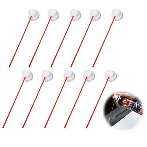 JetWaveスプレーロングスプレー缶用ロング10本セット12cm延長ノズル付きスプレープラスチック製エアロゾル交換用噴射ノズル細かい作業や狭所の噴射に最適一般的なスプレー缶に対応