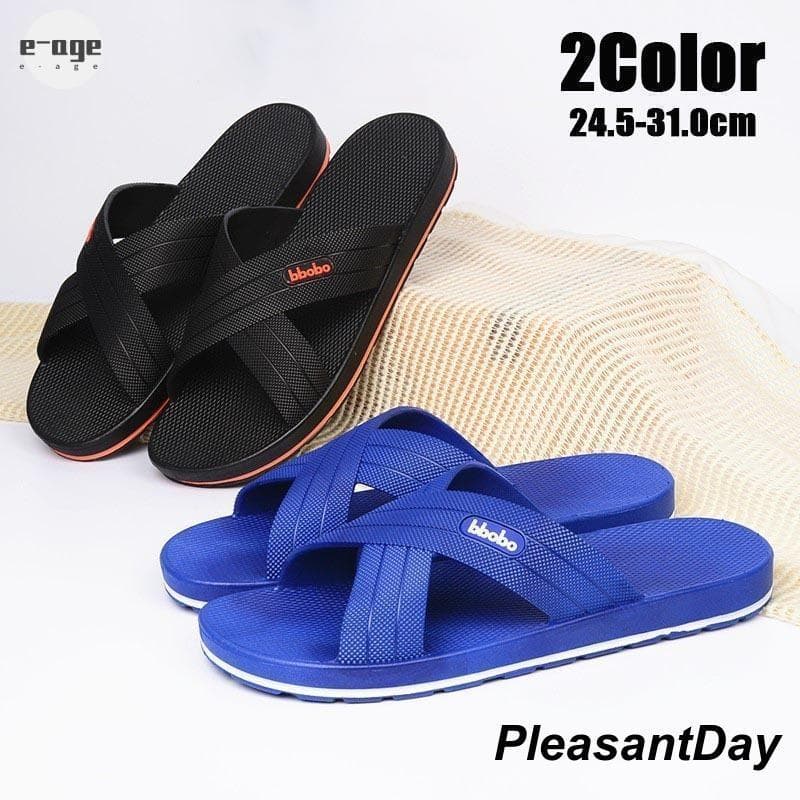 ラバーサンダル シャワーサンダル スリッパ メンズ つっかけ サンダル 靴 無地 クロスベルト オープントゥ スポーツサンダル バススリッパ シンプル