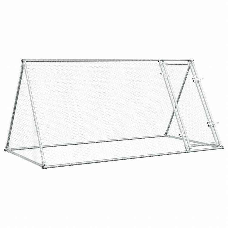 vidaXL 鶏小屋 シルバー 200x105x91 cm 亜鉛メッキ鋼動物&ペット用品 ペット用品 小動物用品 小動物 飼育・ケージ(代引不可) thumbnail 2