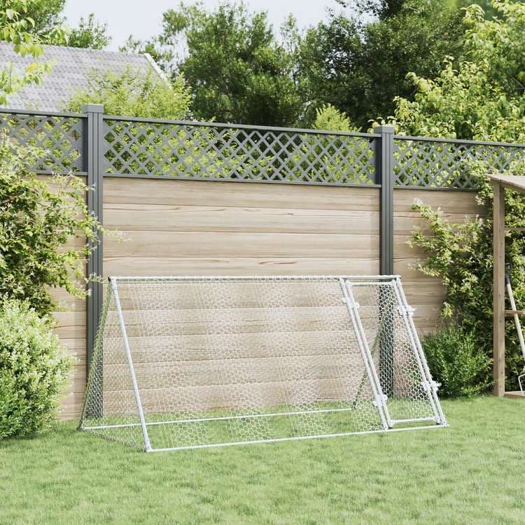 vidaXL 鶏小屋 シルバー 200x105x91 cm 亜鉛メッキ鋼動物&ペット用品 ペット用品 小動物用品 小動物 飼育・ケージ(代引不可) thumbnail 3